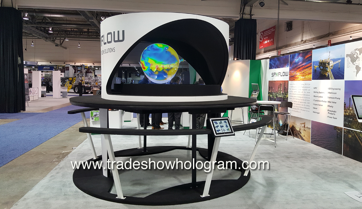 Large 3D Hologram Projector featured at Trade Show. - Holographic Trade ...