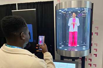 3D Hologram exhibit at Trade Show Booth