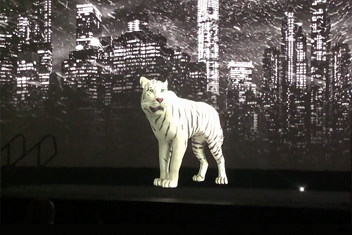 Large Tiger Hologram on Stage