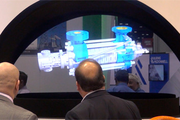 Large Sized Hologram Projector in Trade Show Booth