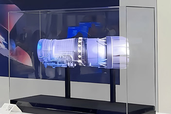 Large LED Fan Hologram Projection at Trade Show